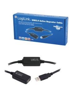 CABLE ALARGO USB 2.0 10M A/A M  CON AMPLIFICADOR DE SEÑAL...