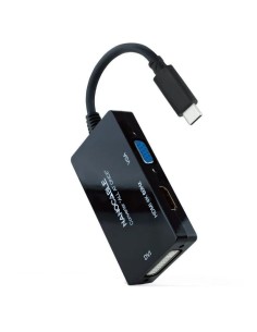 CONVERSOR USB TYPE-C A HDMI H, HDMI H, DVI H, VGA H NEGRO...