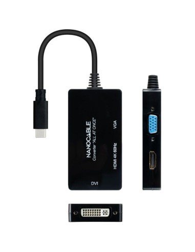 CONVERSOR USB TYPE-C A HDMI H, HDMI H, DVI H,...